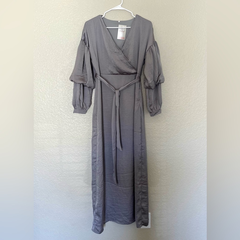 Puff sleeve maxi dress